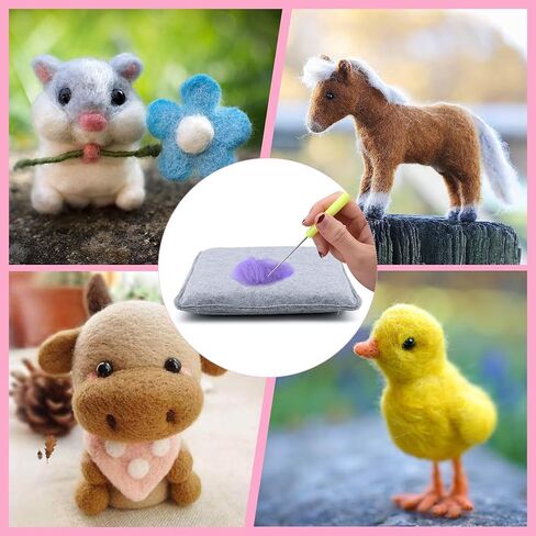 وسادة التلبيد بإبرة الصوف من كاكالوت، لوازم التلبيد بالإبرة، حصيرة التلبيد بالإبرة، قاعدة تلبيد بإبرة سميكة وثابتة، من أجل التلبيد الدقيق، بما في ذلك واقيات الأصابع الجلدية والأنوف البلاستيكية، رمادي in Kuwait