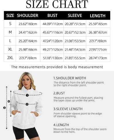 Wenlia Women's Full Zip Sweatshirts Long Sleeve Jacket Collar Neck Casual Fleece Sweatshirts with Pockets in Saudi Arabia