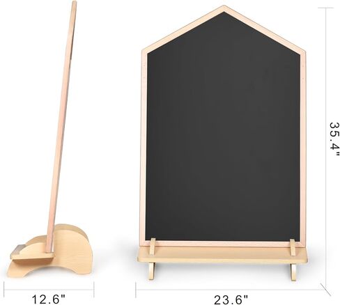 House Design Double-Sided Magnetic Drawing Board w/Detachable Roller for Kids, Extra Large Art Easel for Toddlers Boys and Girls Gift (Wall Mountable) in Kuwait