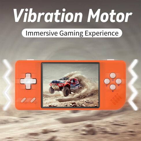 RG28XX Retro Game Console 2.83 Inch 640*480 IPS Screen Linux System Built-in 64GB TF Card,with 3100mAh Battery Linux System Games Consoles,Support HD and TV Output Casual Game Console(Orange) in Saudi Arabia