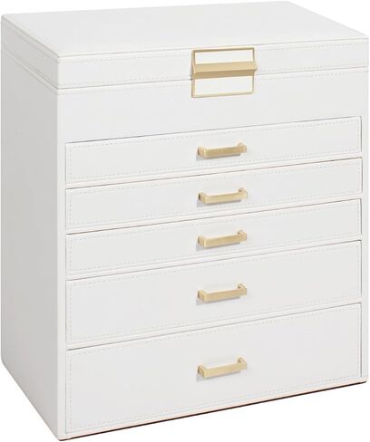 Jewelry Box for Women, Multi-layer Jewelry Box - Five Drawers with Six Storage Compartments,Luxury Jewelry Organizer for Women |,Jewelry Storage Box,Jewelry Box,joyeros organizador de mujer in Saudi Arabia