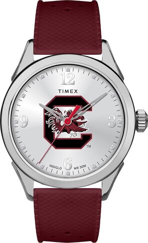ساعة Timex النسائية Collegiate Athena مقاس 40 ملم - لعبة South Carolina Gamecocks مع حزام من السيليكون in Saudi Arabia