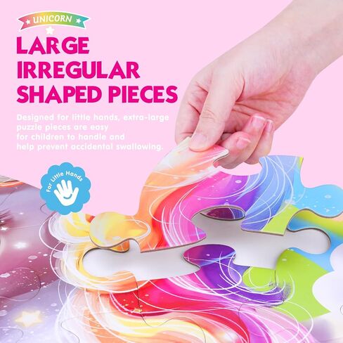 45 Pcs Unicorn Floor Puzzles for Kids Ages 3-5, Giant Floor Puzzles for Kids Ages 4-8, Kid Floor Puzzles 4-6, Big Large Puzzles for Kids, Toddler Floor Puzzle, Jumbo Puzzles Toddlers(Rainbow) in Saudi Arabia