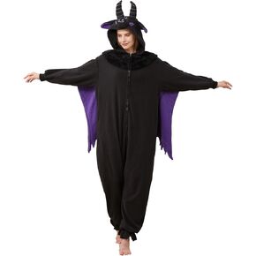 WAWRTOU Baphomet Onesie Pajamas for Adult, Halloween One-piece Mythical and Comfortable Unisex