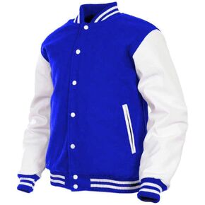 Deckra Boys Varsity Jacket Leather Arms Wool Polyester Quilted Kids/Children Varsity Jacket