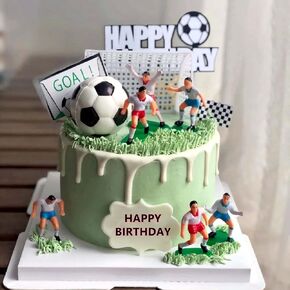 Soccer Cake Topper,14pcs Soccer Players Toys Football Cake Topper Decorations Soccer Ball Soccer Player Cake Decorations For Soccer Party Theme DecorationsMen Boy Birthday Cupcake Topper… in Saudi Arabia