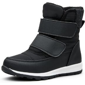 EasyStar Boys Girls Winter Cold Weather Warm Water Resistance Hook Loop Snow Boots