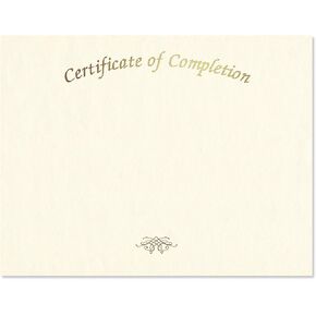 Gold Foil on Cream Certificate Paper - Pack of 25, 8-1/2" x 11" Parchment, Laser & Inkjet Printer Compatible, for Office, Business Awards, Graduation, School Diplomas