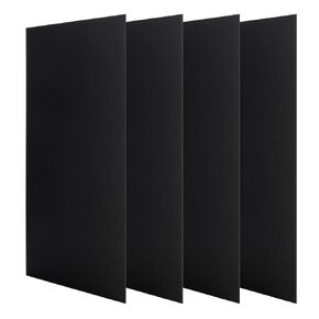 4PCS 12 x 6 x 1/25 (0.04") Inch Anodized Aluminum Sheet, Black Aluminum Engraving Blanks, 1MM Thin Metal Plates for Laser Engraving, Crafting, DIY, House Decoration