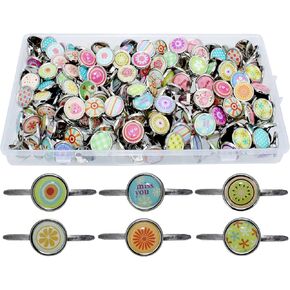 BESTCYC 1Box(50pcs) 12mm Paper Fasteners Brads - Antique Bronze Color Metal Creative Decorative Brads for Paper Crafts, Decorative Scrapbooking, Card Making, DIY Art School Project Supplies