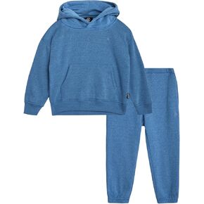 Volcom Toddler Boys Joggers Set - 2 Piece Fleece Pullover Hoodie and Jogger Pants - Matching Outfit for Little Boys (12M-7)