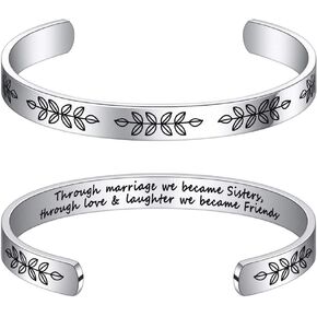 M MOOHAM Bracelets for Women - Engraved Quote Inspirational Bracelet Birthday Christmas Funny Gifts for Best Friend, Daughter, Son, Sister, Niece, Mom, Coworkers, Stainless Steel Jewelry