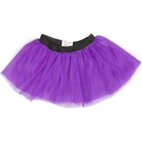 Ladies Neon Tutu Skirt 80s Party Outfit Hen Party Running Costume 1980s (One Size, Purple)