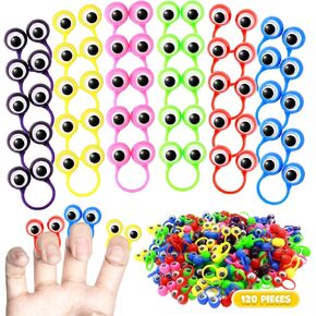 120 PCS Party favors in the nature of small toys Eye Finger Puppets Toys Set Mini Eye Finger Puppets and Classroom Rewards for Kids.