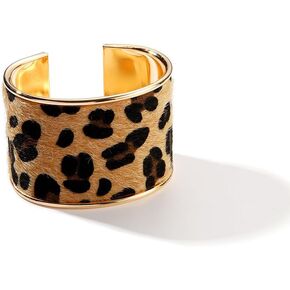 Leopard Cuff Bracelet for Women Girls Leopard Print Wide Bangle Bracelet Leopardskin Leather Leopard Wrap Bracelet Birthday Jewelry Gift