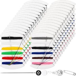 Yuxung 400 Pcs Mini Travel Sewing Kits Bulk Small Emergency Repair Kit with Needles Buttons Threader Thread Safety Pins for Home Wedding Hotel Necessities Tools Essentials Gift