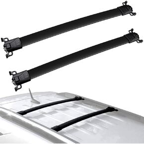 FINDAUTO Roof Rack Cross Bar for Chevrolet Equinox 2010-2017,for GMC Terrain 2010-2017(Only Fits with OEM Roof Rails) Aluminum Crossbar for Luggage Kayak Bike Cargo Carrier 150LBS/ Black