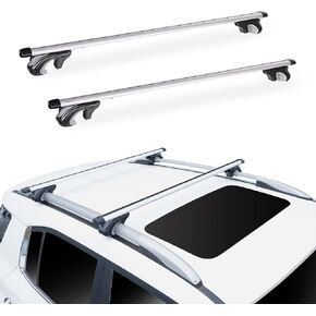 Roof Rack Cross Bars 56", Universal Adjustable Aluminum Crossbars with Dual Lock System for Kayak, Cargo, Bike, and Luggage Carrier and More with Existing Raised Side Rails