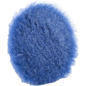 Wool Polishing Pads (6.25" X 1", Blue) – Foam & Lambs Wool Pad Removes P1500 Grit Scratches w/Minimal Hazing - Dense Body Wool Pads - Ideal Car Polishing Kit for Rotary or Forced DA