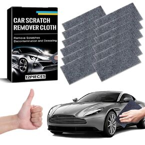 12 PCS Nano Sparkle Cloth Car Scratch Remover, 2024 Upgraded Nano Sparkle Cloth, Nano Scratch Repair Cloth Easy to Repair Small Scratched Water Spots for All Car