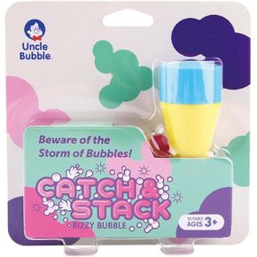 UNCLE BUBBLE Catch & Stack Bizzy Bubble - Beware of The Storm of Bubbles! Make a Magical Cloud of Micro Bubbles That Float in The Air!
