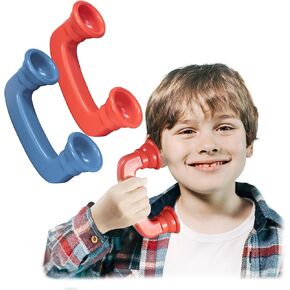 Novelty Place 2 Pack Whisper Phones Speech Therapy Toys for Reading & Auditory Feedback - Improve Fluency, Comprehension & Pronunciation- Hear Myself Sound Phone - Blue and Red, Large