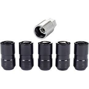 McGard 24516 Black Cone Seat Wheel Locks (M14 x 1.5 Thread Size) - Set of 5