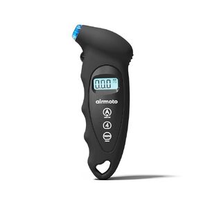 Airmoto Digital Tire Pressure Gauge (Accurate in 0.1 Increments) - 150PSI Air Pressure Gauge for Tires - Heavy Duty Tire Pressure Gauge for Car, Bike, Motorcycle, Truck with Backlight LCD, Black