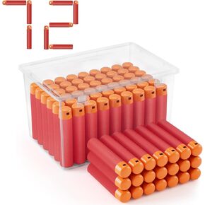 Mega Darts Refills for Mega Guns, Mega Dart Bullets Fit for Nerf Mega Guns, Mega Series Blasters, Mega Darts Bulk, Red Darts Fits for Nerf Mega Blasters (0.79in W, Attached Bucket)