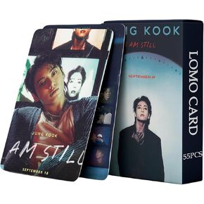 ألبوم Jungkook Kpop i am Still Photocards ألبوم منفرد I am Still Photo Cards 55 قطعة مجموعة بطاقات Kpop Lomo هدية للبنين والبنات