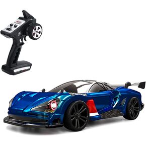 GoolRC RC Drift Car 1:16 Scale 4WD 35KM/H High Speed Remote Control Cars, Full Proportional RTR 2.4GHz RC Racing Car with LED Lights Drifting Tire Racing Sport Toy Car for Kids and Adults