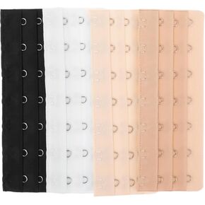 VALICLUD 4pcs Womens Bra Extenders 7 Hooks 3 Row Soft Comfortable Bra Extension Elastic Extension Straps Bra Band Bra Supplies