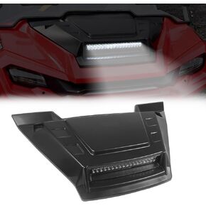 Sport Hood Scoop with LED Spotlight Compatible with 2016-2024 Honda Pioneer 1000 3P 5P 6P Accessories Hood Cover with Auxiliary Light Kit for Honda Pioneer 1000-3 1000-5 1000-6