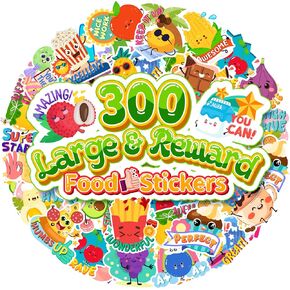 300PCS Large Scratch and Sniff Stickers, Scented Smelly Stickers for Kids, Bigger Motivational Reward Stickers with 25 Scents, Incentive Teacher Stickers Must Haves for Classroom Supplies