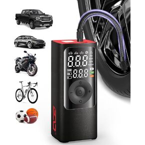 BDO Tire Inflator - Portable Air Compressor, 2.5X Faster 150PSI Cordless Tire Inflator, Tire Air Pump with Dual LCD Display, Auto-Shutoff, Air Compressor for Car, Motorcycle, Bike, Ball