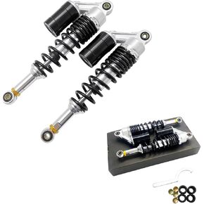 DREAM MOTION 1 pair 330mm Adjustable Rear Air Shock Absorbers Suspension For CRF150cc~750cc Apollo125cc 140cc 150cc motos Drit Bike motorcycle Karting(Go kart) Moped Quad (ATV) pit bike,Black