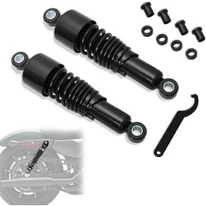 WOWTK 10.5 inch 267mm Rear Shocks,left and Right Shocks For Harley Sportster 2004-2012,for XL883,XL883C,XL883N,XL883L,XL883R,XL1200C,XL1200R,XL1200L,XL1200N,XL1200X,XL50,Black