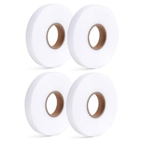Iron On Hemming Tape - 2 Rolls 1.5 cm x 70 Yards Each & 4 Rolls 1.5 cm x 27 Yards Each - Adhesive for Fabric Tape No Sew Hemming Tape for Clothes Pants Dresses Curtains, White & Black