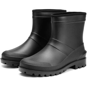 jessie Rain Boots for Men Mud Boot Short Ankle Boots PVC Waterproof Rubber Boots Mud Boot Short Boots