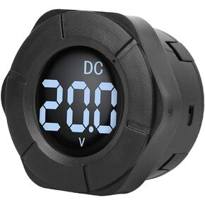 DC 0-300V LED Panel Digital Display Voltage Meter Voltmeter Round Type Car Voltmeter Gauge LED Display Volt Meter Car Audio Voltage Gauge Meter 2.8 × 2.8 × 1.6in