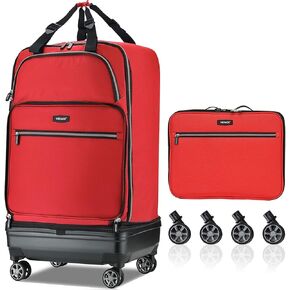 Verage Expandable Foldable Luggage Bag Collapsible Suitcases Rolling Travel Duffel Bag Lightweight Suit Case with Detachable Spinner Wheels