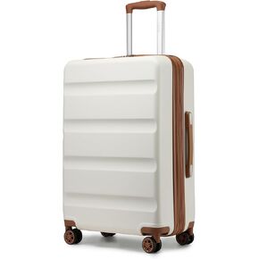 Kono Suitcase Set 3 Piece Hardshell Carry On Luggage 22x14x9 Airline Approved with TSA Lock Spinner Wheels Lightweight Luggage Set Cream White(DB/TB/20)