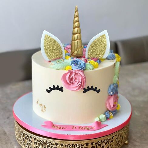 38 PCS Unicorn Cake Topper, Unicorn Flower Cake Decorations with Flowers Balls Stars Unicorn Happy Birthday Cake Decorations for Boys Girls Kids Birthday Party Baby Shower Supplies (Flower) in Saudi Arabia