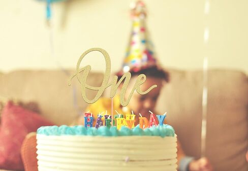 غلاف كعكة عيد الميلاد الأول من MYAMPED - لوازم تزيين كعكة عيد الميلاد الأول باللون الذهبي اللامع، مناسبة لتفضلات استحمام الطفل، أو الكشف عن جنس الطفل، أو حفلة عيد ميلاد الطفل أو دعامات كشك تصوير الطفل in Saudi Arabia