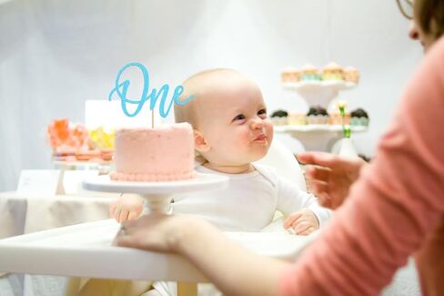 غلاف كعكة عيد الميلاد الأول من MYAMPED - لوازم تزيين كعكة عيد الميلاد الأول باللون الذهبي اللامع، مناسبة لتفضلات استحمام الطفل، أو الكشف عن جنس الطفل، أو حفلة عيد ميلاد الطفل أو دعامات كشك تصوير الطفل in Saudi Arabia