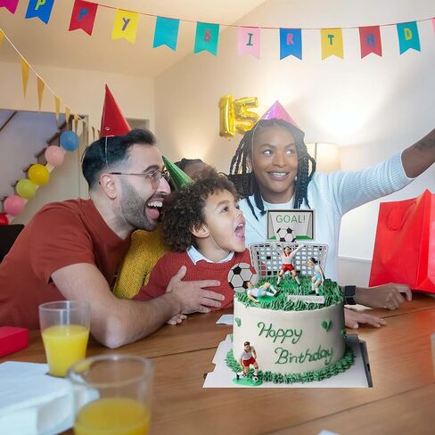 أعلى كعكة كرة القدم، 14 قطعة من ألعاب لاعبي كرة القدم لتزيين أعلى كعكة كرة القدم وكرة القدم وديكورات الكعك للاعبي كرة القدم لتزيين حفلات كرة القدم للرجال والأولاد في عيد ميلاد الكب كيك... in Kuwait