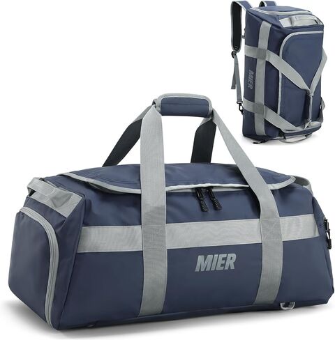 MIER Gym Bag for Men Large Duffel Backpack with Shoe Compartment, 60L Convertible Duffle Bags Weekender Overnight Bag for Gym Sports Travel, Black in Kuwait