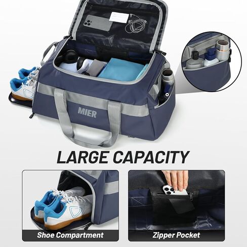 MIER Gym Bag for Men Large Duffel Backpack with Shoe Compartment, 60L Convertible Duffle Bags Weekender Overnight Bag for Gym Sports Travel, Black in Kuwait