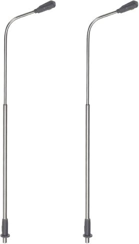 MECCANIXITY نموذج قطار السكك الحديدية مصباح عمود 3.4 "أبيض 1: 150 مقياس LEDs جديد 3 فولت لمشروع نظام المرور الإبداعي DIY نموذج معدني بسيط ضوء الشارع، حزمة من 2 in Saudi Arabia