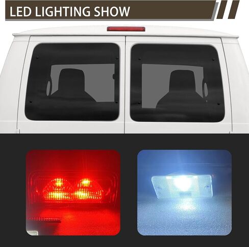 Center High Mount Stop Light Brake Light Compatible with 1992-2022 Ford E150 E250 E350 E450 E550 Econoline Econoline Super Duty Replaces 6C2Z13A613B, F2UZ13A613B, XC2Z13A613BA in Saudi Arabia